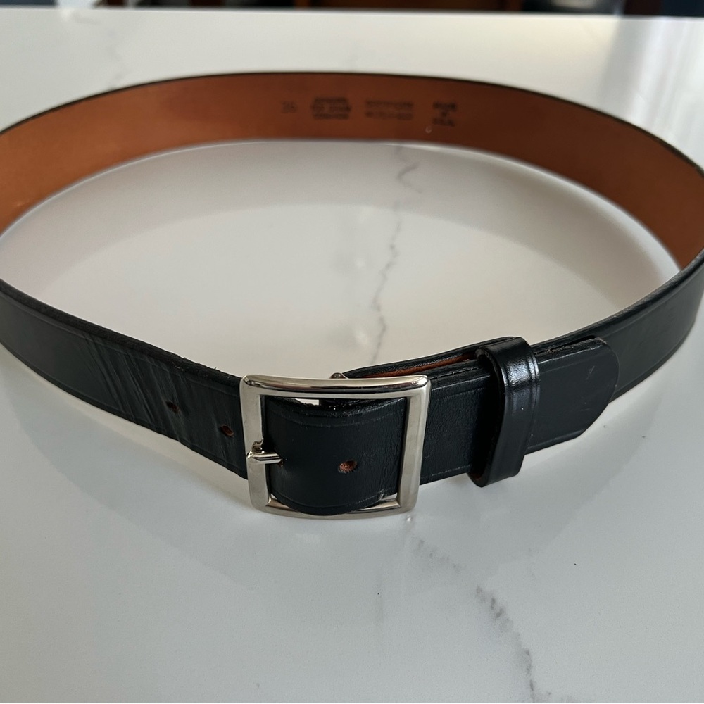 Men's Black Leather Belt